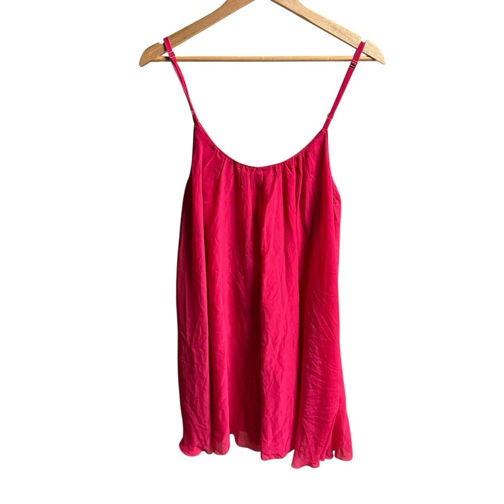 Sanctuary Origami Shell‎ Top Hot Pink Spaghetti Straps Sz small